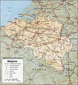 Mapa de Bélgica