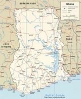 Mapa de Ghana