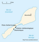 Mapa de Svalbard y Jan Mayen