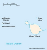 Mapa de Islas Heard y McDonald