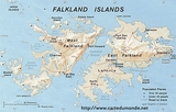 Mapa de islas Malvinas