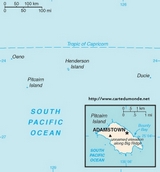 Mapa de Islas Pitcairn