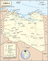 Mapa de Libia