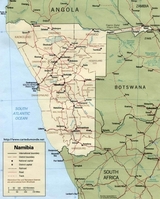 Mapa de Namibia
