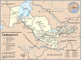 Mapa de Uzbekistán