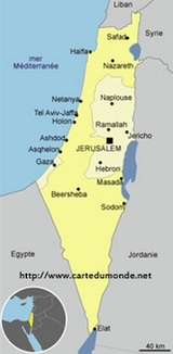 Mapa de Autoridad Palestina