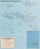 Mapa de Polinesia francés