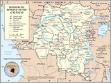 Mapa de República Democrática del Congo