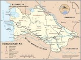 Mapa de Turkmenistán