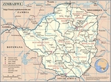 Mapa de Zimbabue
